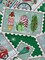 P & B Textiles Christmas Gnomes Postcard Toss on Green 100% Cotton Fabric Price per Yard
